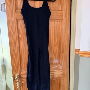 Athletic Black Sleeveless Jumpsuit